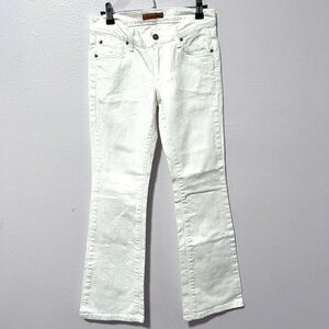 White Flare Leg ecru Jeans low rise waist 25